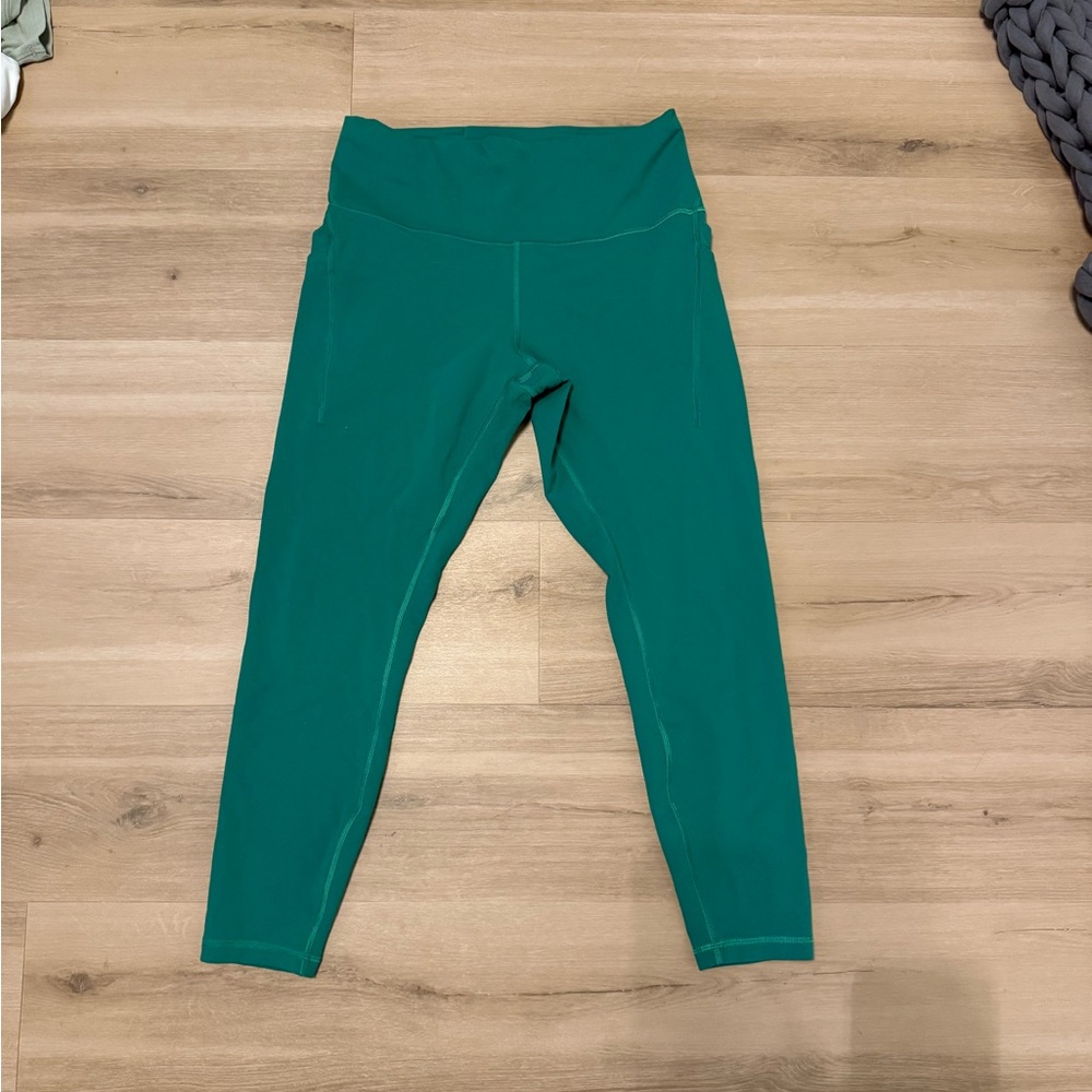 Lululemon raceway green wunder train 25” leggings with pockets